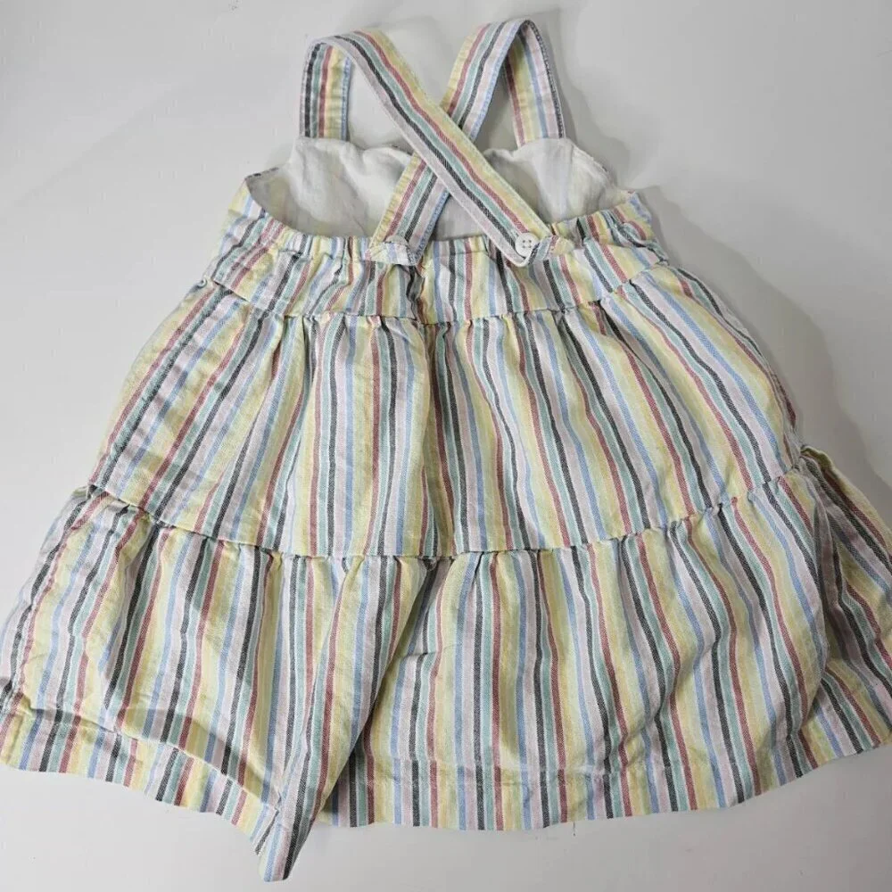 Hanna Andersson Twirl Dress in Oxford Weave Size 18 To 24 100% Cotton